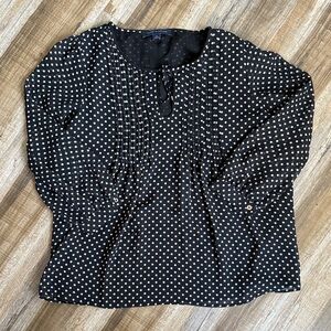 Tommy Hilfiger Black and White Polka Dot Blouse